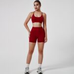 Yoga Outfit Seamless Tank Top & Shorts Set Model ZR-055