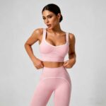 Yoga Outfit Seamless Tank Top & Leggings Set Model ZR-704