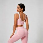 Yoga Outfit Seamless Tank Top & Leggings Set Model ZR-704