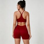 Yoga Outfit Seamless Tank Top & Shorts Set Model ZR-055