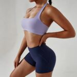 Yoga Top Seamed Halter Sports Bra Model ZR-210