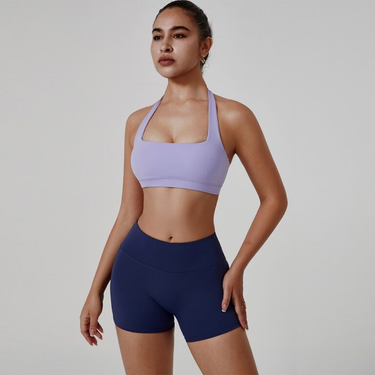 Yoga Top Seamed Halter Sports Bra Model ZR-210