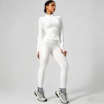 Yoga Outfit Seamed Pants & Outerwear Set