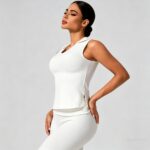 Yoga Top Polo-Neck Sleeveless Athletic Tank Top Model ZR-836