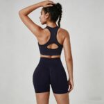 Yoga Outfit Seamless Y-Back Sports Bra & Shorts Set Model ZR-061