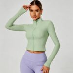 Yoga Top Seamless Long Sleeve Zip Jacket Model ZR-897